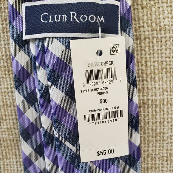 Club Room Silva Check Tie - Picture 6 of 6